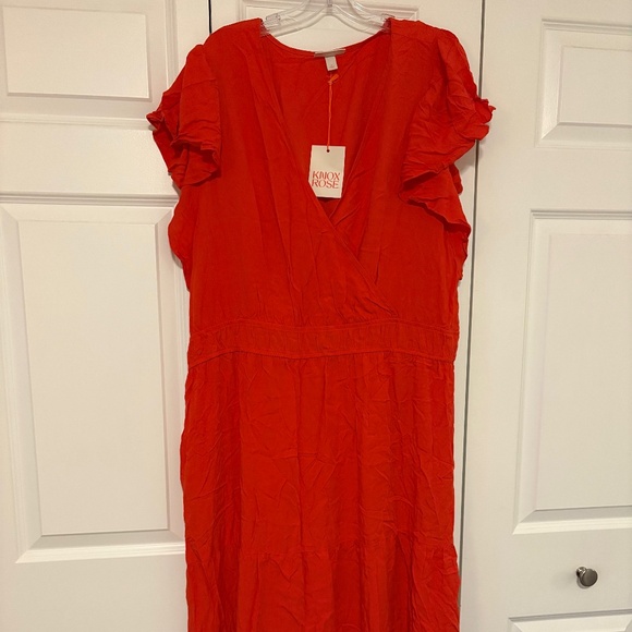 NWT Knox Rose Size 2XL Burnt Orange Maxi Dress - Picture 1 of 3